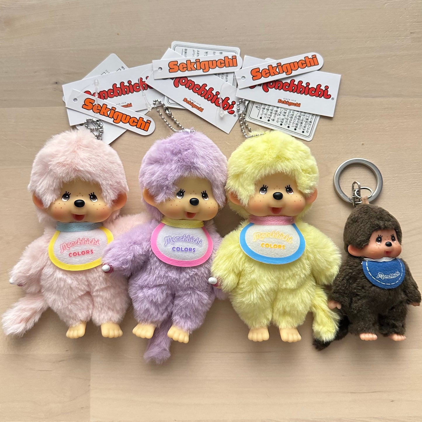 Monchhichi COLORS Keychain Pink